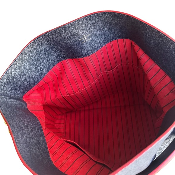 Authentic🥰Louis Vuitton Hobo Shoulder Bag Melie Monogram Empreinte Marine Rouge - Picture 7 of 12